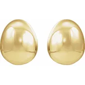 14k Gold Puff Stud Earrings — Shannon's Fine Jewelry