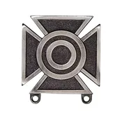 Badge, USA Qualification, Sharpshooter, Finish: Silver Oxidized