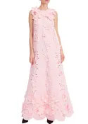3D Floral Embellished Sleeveless Maxi Dress