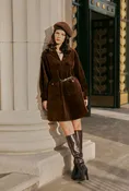 Abby Corduroy Dress - Brown