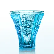 Crystal Floral Vase, "Profusion of Lilies"
