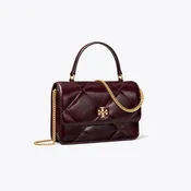 Mini Kira Crossbody Bag in Vintage-Optik mit Rautensteppung und Tragegriff oben
