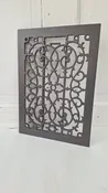 10 x 14 Scroll Design Vent Cover, Vintage Cast Iron Register