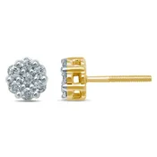10K 0.30-0.37CT D-FLOWER EARRINGS
