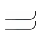 Huskey Undrilled Golf Cart Universal Rear Struts Roof Supports Candy Cane for Extended Roof- Steel