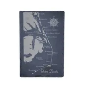 Outer Banks Coastal Slate Map Cheese and Charcuterie Board