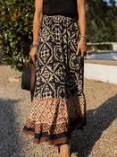Geometric  Maxi Skirt