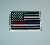 American Flag Red Blue Line