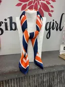 Navy and Orange Lucy Floral Scarf