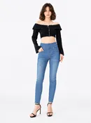 Berlin Logo Embroidered Skinny Jean