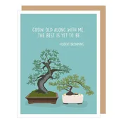 Bonsai Robert Browning Quote Anniversary Card