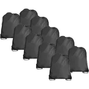 10 Drawstring Tote Bags - Grey
