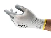 #11-800 WHITE NYLON GLOVE WITH GRAY FOAMED NITRILE