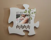 Botanical Puzzle Frame Personalized with Names and Date