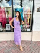 Addie Maxi Silk Tiered Dress