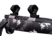 Weatherby Mark V Medium Rings Scope Mount Combo - Matte Black 30mm Tube for Magnum 9-Lug Action