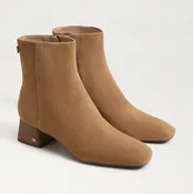 Paige Ankle Boot in Cypress Tan Suede