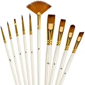 10Pcs Nylon Hair Paint Brush Set