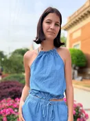 Denim Daydream Halter Top