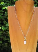 Easy Breezy Necklace with Smooth Rose Quartz Pendant