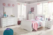 Anarasia Twin Sleigh Bed Room Set – 6 Pc.