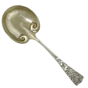 #00615 - Shiebler Sterling Chrysanthemum Berry Spoon