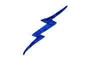 Lightning Bolt Appliqué - Royal Blue Sequins 16” x 3”
