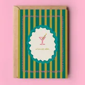A Tini Bit Older Martini and Olives Birthday Greeting Card