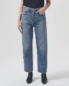 90s Crop Mid Rise Loose Straight in Hooked