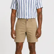 Men's Khaki Washed Twill Shorts