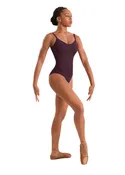 Adagio Embroidered Strappy-Back Camisole Leotard (Merlot)
