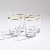 Barnes/Gamble: Hammered Gold Rim Glasses — Lisa Mallory Interior Design