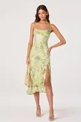 ASTR Gaia Floral Midi Dress