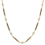 2mm Gold Bar and Bezel Chain
