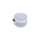 3" Navy Seersucker Mini Button