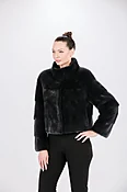ASPHALT BELTED MINK JACKET — The Fur Source of NY