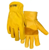 Gold Stag Gloves - Fleece Cowhide Patch Palm - XXL - 267F