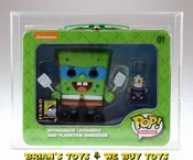 Funko Pop! Television Spongebob X TMNT Spongebob Leonardo Plankton Shredder SDCC Exclusive AFA U90 NM+/MT (B90 W90 F95) #14967735