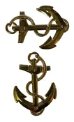 2-Mini Solid Brass Decorative Lighthouse Anchors
