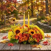 Giving Thanks Candle Centerpiece With Two Candles