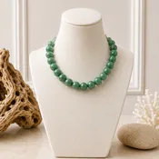 Polished Pistachio BEADED NECKLACE