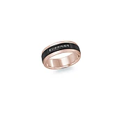14K Rose Gold Rose Gold Plated Gold Plated Diamond Wedding Band 7.0mm 0.11 ctw