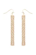 2.5" CUBIC ZIRCONIA TUBE DROP EARRINGS