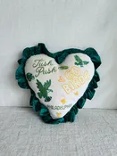 Birds Icons Ruffle Pillow