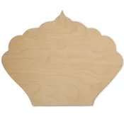 10-1/2" Crown Wooden Cutout
