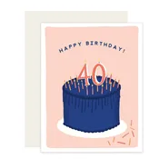 40th Cake Greeting Card