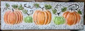 Five Pumpkins, Embossed Metal Wall Art, Aged Zinc