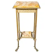 Aesthetic Brass And Onyx Plant Stand