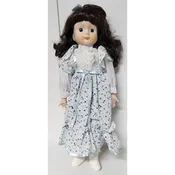 Vintage 16" Heirloom Porcelain Doll “Vicky” TH‑39 w/ Original Box – Floral Dress
