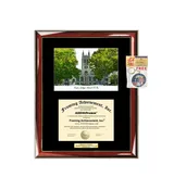 AllGiftFrames Boston College BC Diploma Frame Lithograph Degree Graduation Framing Black Matted Engraved Custom University Graduate Gift Holder Case